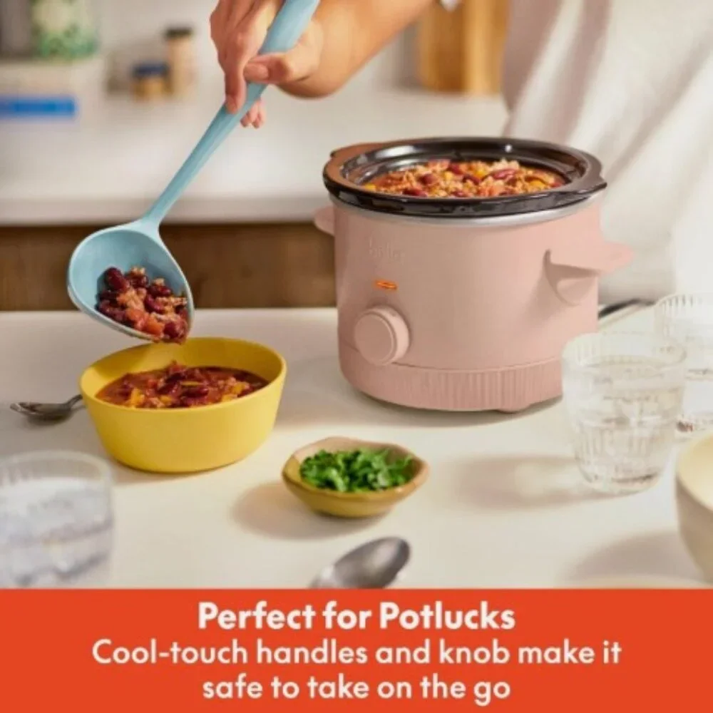 Bella 1.5 Qt Slow Cooker Blossom with 3 Heat‎ Manual Stoneware LY-1502R